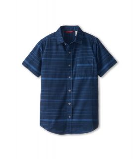 UNIONBAY Kids S/S Chandler Chambray Button Up Boys Short Sleeve Button Up (Blue)