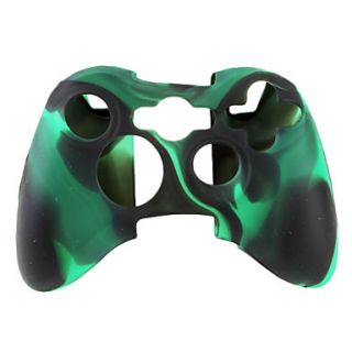 Protective Dual Color Silicone Case for Xbox 360 Controller (Black and Green)