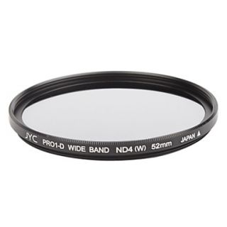 Genuine JYC Super Slim High Performance Wide Band ND4 Filter 52mm