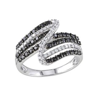 1 CT. T.W. Color Treated Black & Genuine White Diamond Ring