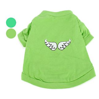 Angel Wings Pattern Style Cotton T Shirt for Dogs (XS L, Assorted Colors)