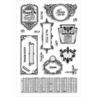 Stampendous Clear Halloween Stamp  Poison Labels