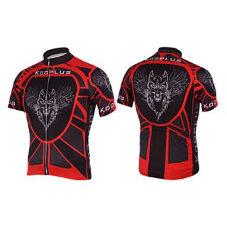 Kooplus Mens Short Sleeve Clcying Jersey (Red Wolf)