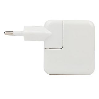 EU Plug Dual USB Port Travel AC Charger Adapter with LED Light for iPad ,iPhone and iPod (110V 240V,2.1A)