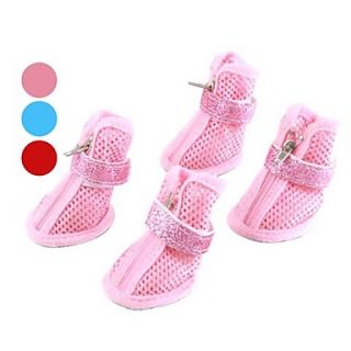Glitter Mesh Style Velcro Shoes for Dogs (XS XL, Assorted Colors)