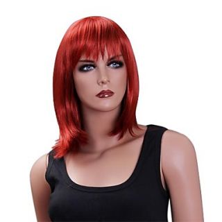 Capless High Quality Synthetic Medium Straight Party Wigs