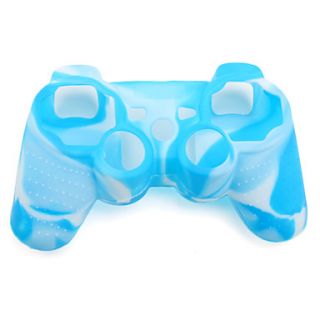 Protective Dual Color Silicone Case for PS3 Controller (Blue and White)