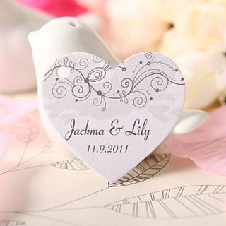 Personalized Heart Shaped Favor Tag   Joy (Set of 60)