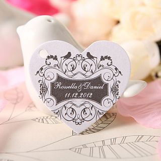 Personalized Heart Shaped Favor Tag   Gate Board (Set of 60)