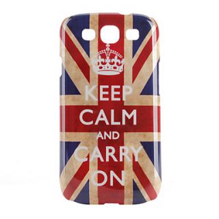 Keep Calm and Carry On Union Jack Pattern Hard Case for Samsung Galaxy S3 I9300 (Multi Color)