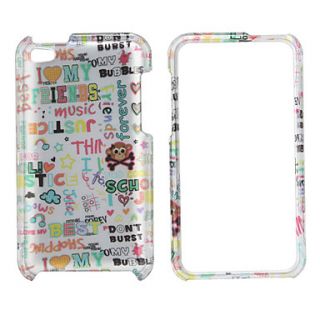 Letters Style Protective Back Case and Bumper Frame for iPod Touch 4