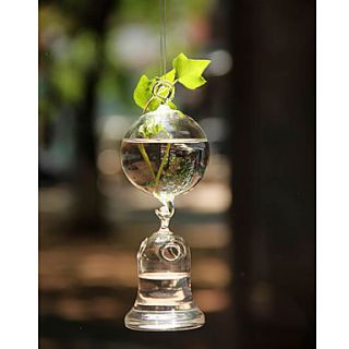 Artistic Hanging Glass Vase With Glass Hook On Bottom