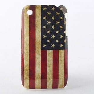USA Flag Pattern Hard Case for iPhone 3G and 3GS (Multi Color)