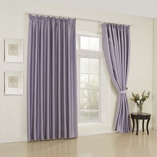 (One Pair) Classic Solid Lavender Room Darkening Curtain