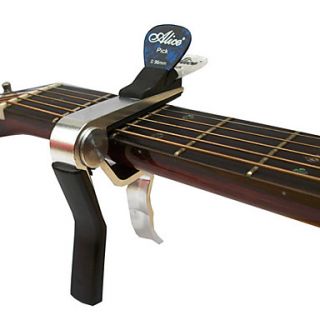 Alice A007DSL A1 Advanced Acoustic Guitar Capo with Picks Clip