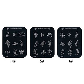 Flower Pattern Nail Art Stamping Image Template Plate