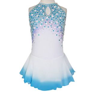 Ornate Diamond Sleeveless Ice Skating Dress With Sequin