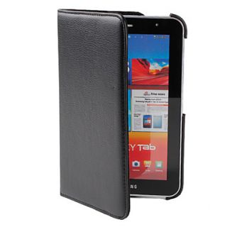 360 Degree Rotating Lychee Texture PU Leather Case with Stand for Samsung Galaxy Tab2 7.0 P3100 (Black)