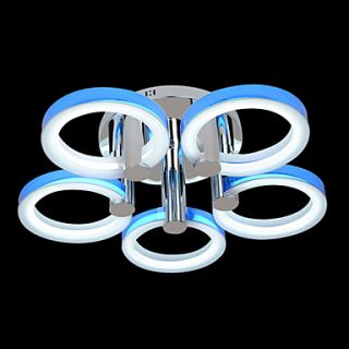 Comtemporary Acrylic Pendant Lights with 5 Lights in 5 Rings Design