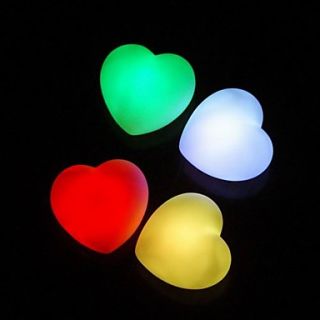 LED Heart Favors (Set of 4 in Assorted Colors)