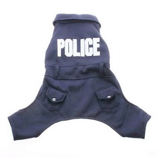 Police Style Coat with Pants for Dogs (XS XL, Blue)