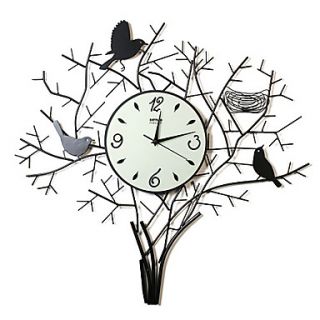 26H Birds Metal Wall Clock