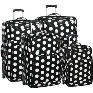 Overland Travelware Polka Dot 4 piece Luggage Set