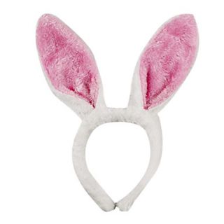 Pink Color Bunny Ears Halloween Headband (1 piece)