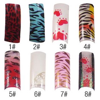 70 Pcs Full Cover Cute French Acrylic Nails Tips 8 Colors Available