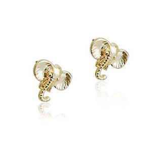 Charming Alloy Elephant Design Stud Earrings