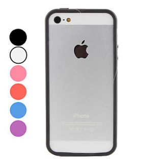 Transparent Bumper Case for iPhone 5/5S (Assorted Colors)