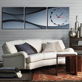 Modern Scenic Wall Clock in Canvas 3pcs K0008