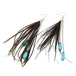 National Style Feather Beads Earrings