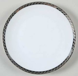 Heinrich   H&C Platinum Wave Bread & Butter Plate, Fine China Dinnerware   Coupe