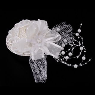 Simple Tulle With Imitation Pearl Womens Hats