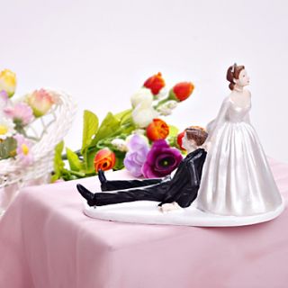 Happy Bride Groom Wedding Cake Topper