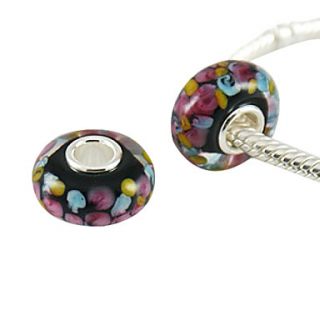 S925 Murano Lampwork Glass Beads(Black)