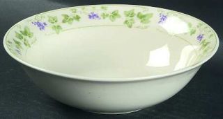 Gibson Designs English Ivy Soup/Cereal Bowl, Fine China Dinnerware   Purple Grap