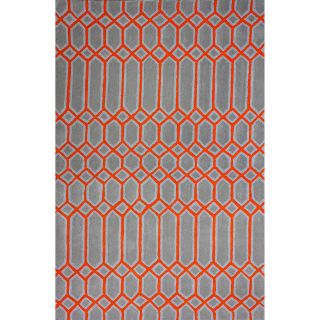 Nuloom Hand tufted Trellis Wool Orange Rug (5 X 8)