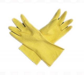 San Jamar Latex Dishwashing Glove, Small, Flock Lining, Embossed Grip, Yellow