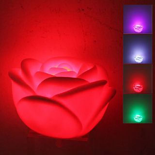 Lovely Flower Ball Style Colorful Light LED Night Lamp (3xLR44)