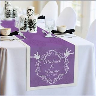 Personalized Reception Desk Table Runner   Pruple