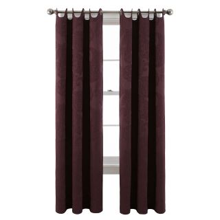 Royal Velvet Viola Grommet Top Scalloped Curtain Panel, Dark Raisin