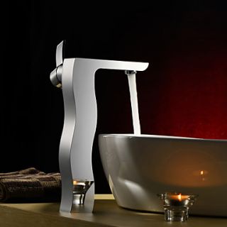 Sprinkle by Lightinthebox   Single Handle Centerset Solid Brass Bathroom Sink Faucet(Tall) Chrome Finish