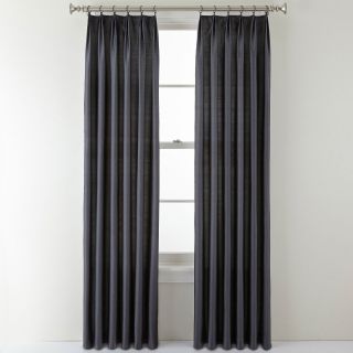 ROYAL VELVET Elegance Pinch Pleat Curtain Panel, Charcoal