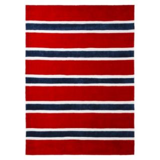 Rugby Stripe Area Rug   Blue/Red (5x7)