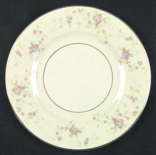 Aberdeen Abe4 Dinner Plate, Fine China Dinnerware   Pink Flowers, Smooth, Gold T