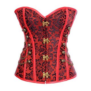 Charming Faux Leather Strapless Front Busk Closure Corsets Shapewear