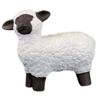 White Large Ceramic Sheep (19.5 inches long x 12 inches wide x 16 inches highUPC 877101780748 )