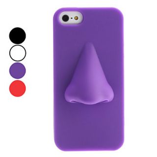 3D Design Nose Design Soft Case for iPhone 5 (Assorted Colors)